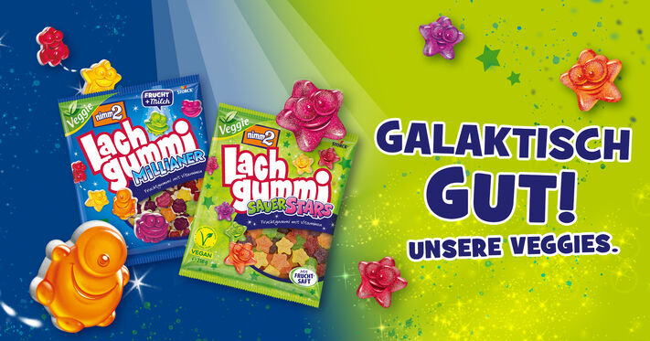nimm2 Lachgummi: galaktisch gute Veggie-Vielfalt!