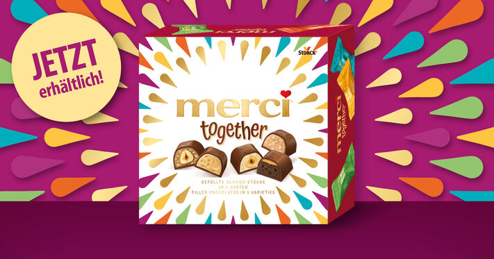 Die merci Markenfamilie bekommt bunten Zuwachs: merci together