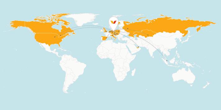 Karte: Storck weltweit
